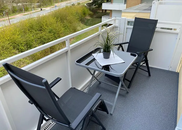 Strandnahes Studio mit eigenem Balkon